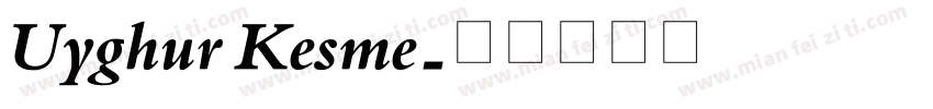 Uyghur Kesme字体转换